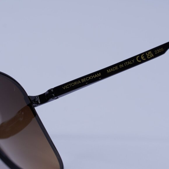 Victoria Beckham VB240S 001 Sunglasses Black Square Frame, Brown Lenses - Picture 8 of 11